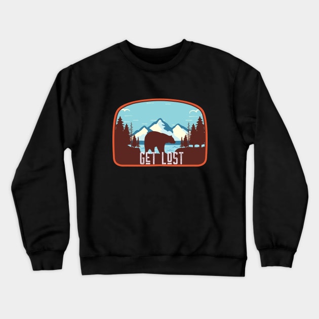 Get Lost to the Wilderness Crewneck Sweatshirt by Eva Wolf